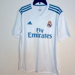 Real Madrid Jersey XL 2010s La Liga White Away Kit Soccer Football Adidas
